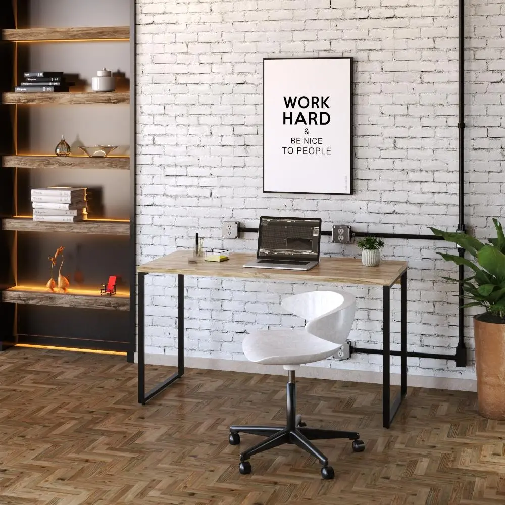 Mesa para Escritório Office Estilo Industrial 1,20m Kuadra