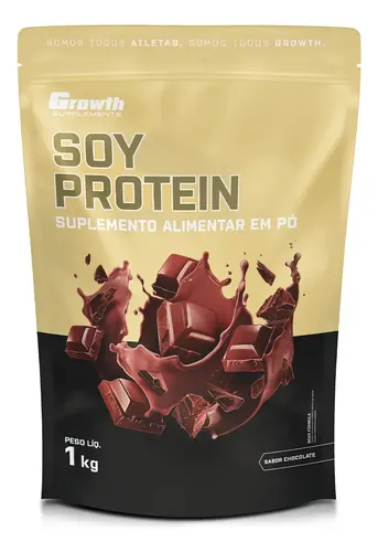 Proteína Isolada de Soja Growth Supplements Sabor Chocolate 1 kg
