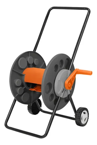 Suporte Enrolador De Mangueira Tramontina 78595000 Ate 55 Metros Com Rodas
