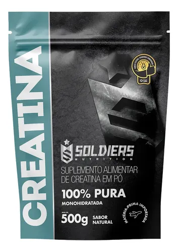 Creatina 500g Suplemento Monohidratada em pó 100% Pura - Soldiers Nutrition