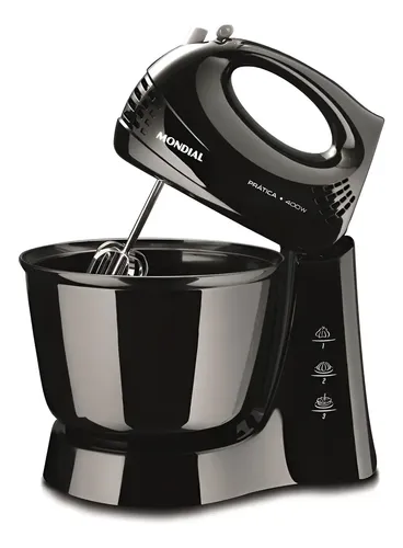Batedeira Mondial Prática B-44 Com 3 Velocidades Preto 110v