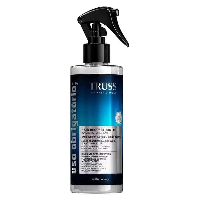 Truss Uso Obrigatório Leave-in Reconstrutor 260ml | Proteção Térmica, Brilho e Reparação Imediata