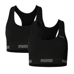 Kit 2 Tops Puma Feminino Sem costura Nadador Alta Sustentação Academia Fitness