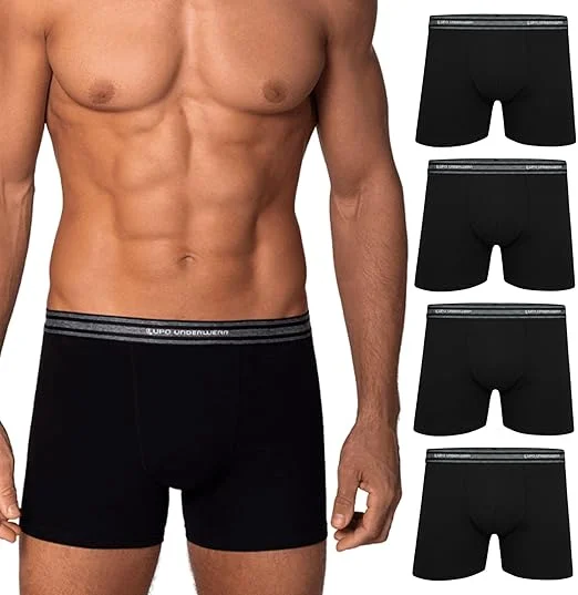 Kit 4 Cuecas Lupo Masculinas Boxer Algodão Macio Confortável Original