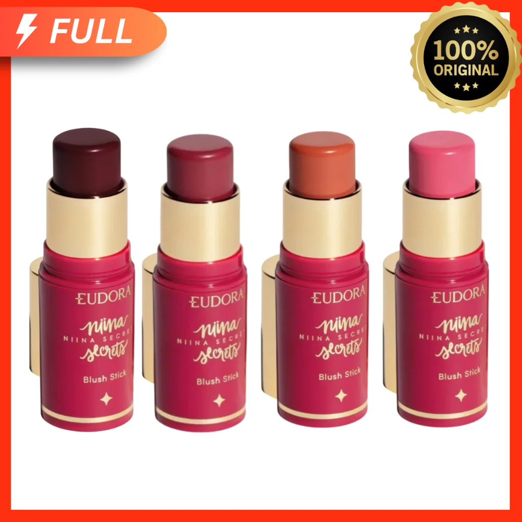Blush Stick Daily Niina Secrets 5g Acabamento Natural Tom Rosa, Coral, Malva e Amora - Eudora