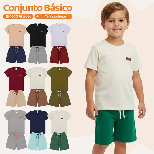 6 Peças Roupa Infantil Menino/3 Conjunto Infantil Masculino Kit 3 Conjuntos Sortidos 8 - Veste 6/7 Anos