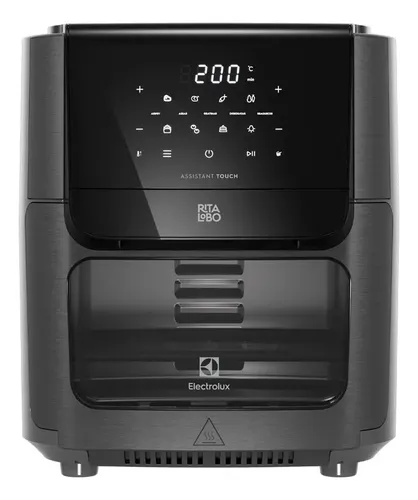 Air Fryer Forno 5 em 1 12L 1700W Digital 1 Bandeja Antiaderente 5 modos preparo 7 Receitas Programadas Aviso Sonoro Fritadeira Elétrica sem Óleo Forno Bancada Electrolux EAF85 Grafite