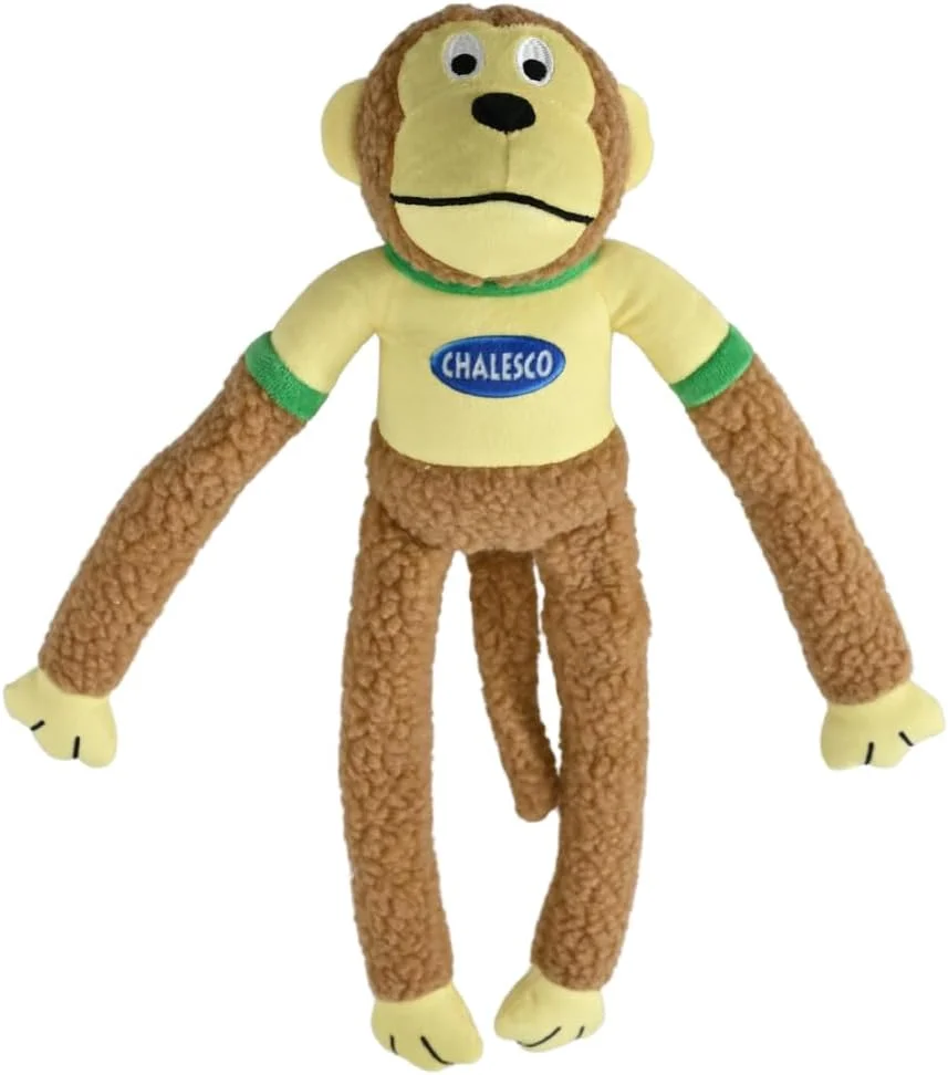 Brinquedo Macaco Brasil Chalesco para Cães – Pelúcia Interativa para Brincadeiras - Edição Copa do Mundo 2026