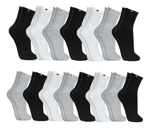 Kit 15 Pares Meias Sport Algodão Cano Médio Sandrini Confort Sortidos 39-43