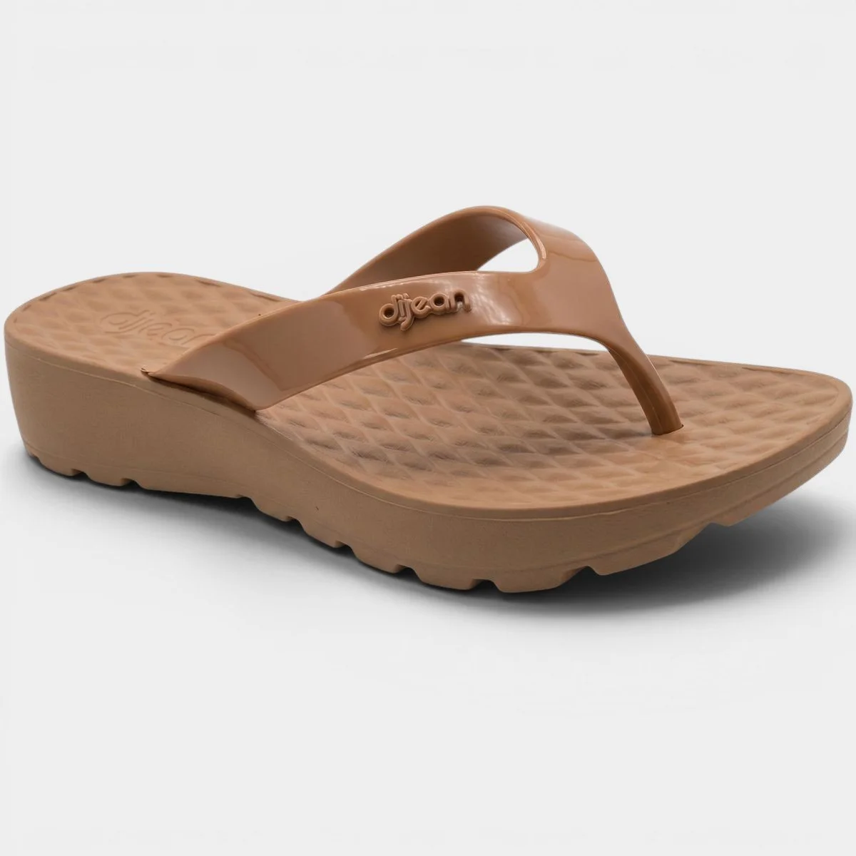 Tamanco Anabela Dijean Anatômico Feminino - Caramelo