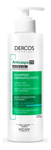 Shampoo Anticaspa Cabelos Normais a Oleosos, Dercos DS Vichy, 300g