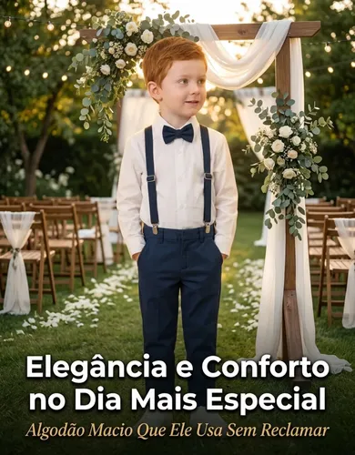 Roupa Pajem Menino Bebê Batizado Casamento Festa Apresentaça