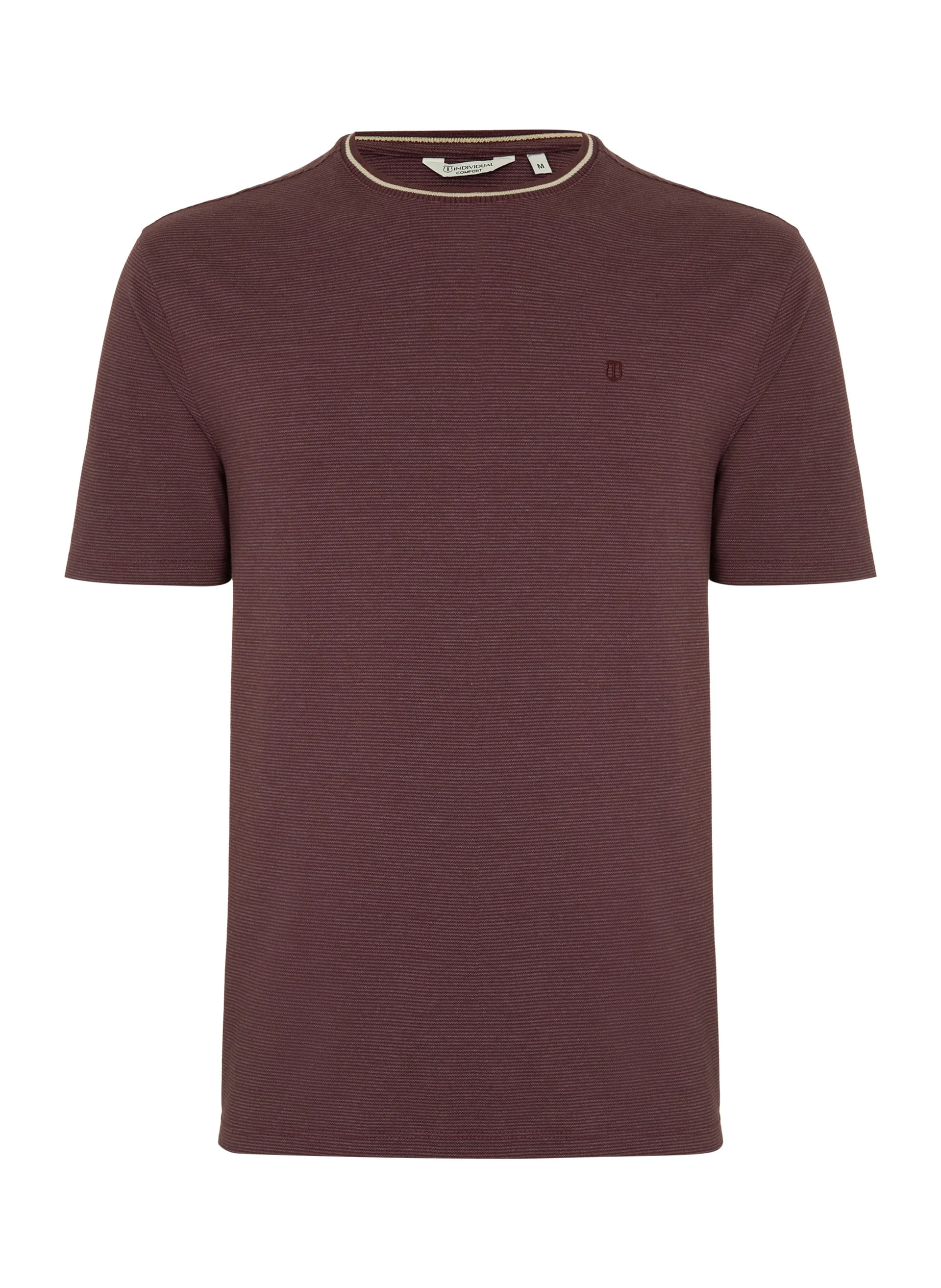 Camiseta Comfort Fit Listrada Jacquard Masculina Individual