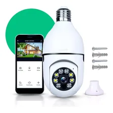 Câmera Lampada De segurança Casenn Ip Wifi Com Visão Noturna Interna Externa App Yoouse Espiã 360o Cor Branco