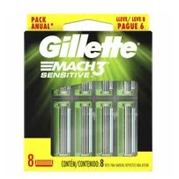 Gillette Mach3 Sensitive - Carga para Aparelho de Barbear, 20 unidades