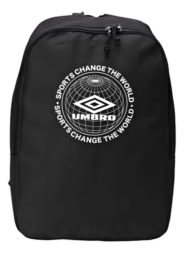 Mochila Masculina Umbro Change The World Preto Executiva Desenho Do Tecido Lisa