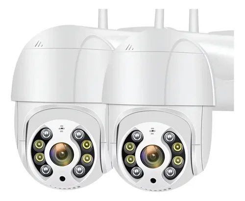 Kit 2 Câmeras De Segurança Icsee A8 Ptz Wi-fi Com Visão Noturna Para Exterior E Interior Branco