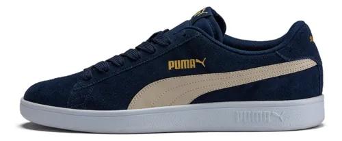 Tênis Smash V2 Puma Azul E Dourado 39 Br
