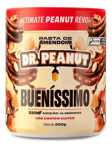 Pasta de amendoim com whey protein bueníssimo 600g Dr. Peanut