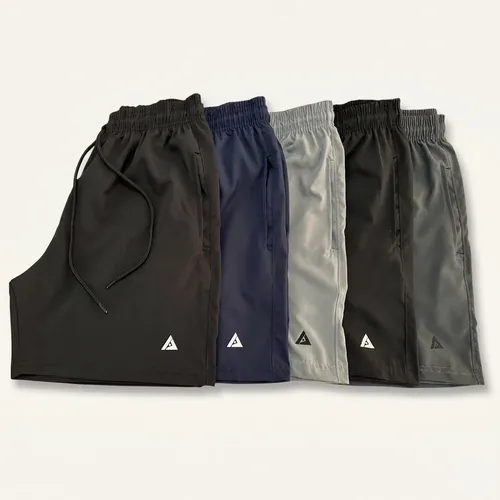 Kit 5 Bermudas Masculinas Dry Fit Secagem Rápida Academia