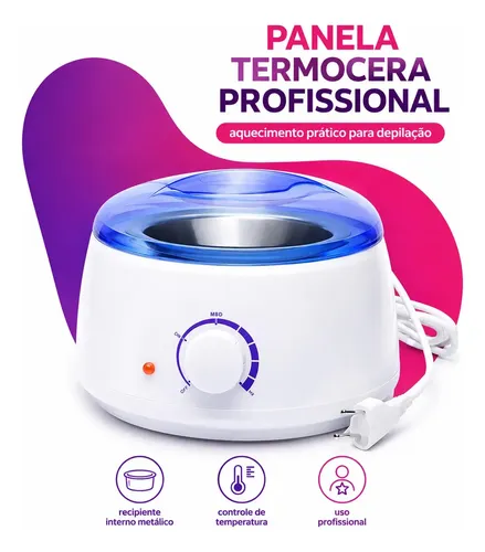 Panela Cera Quente Aquecedor Elétrica Depilação Termocera Bmed 127/220v Branco