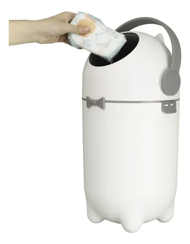 Lixeira Antiodor Fraldas Bebe Lixo Magico Banheiro Anti Odor Branco