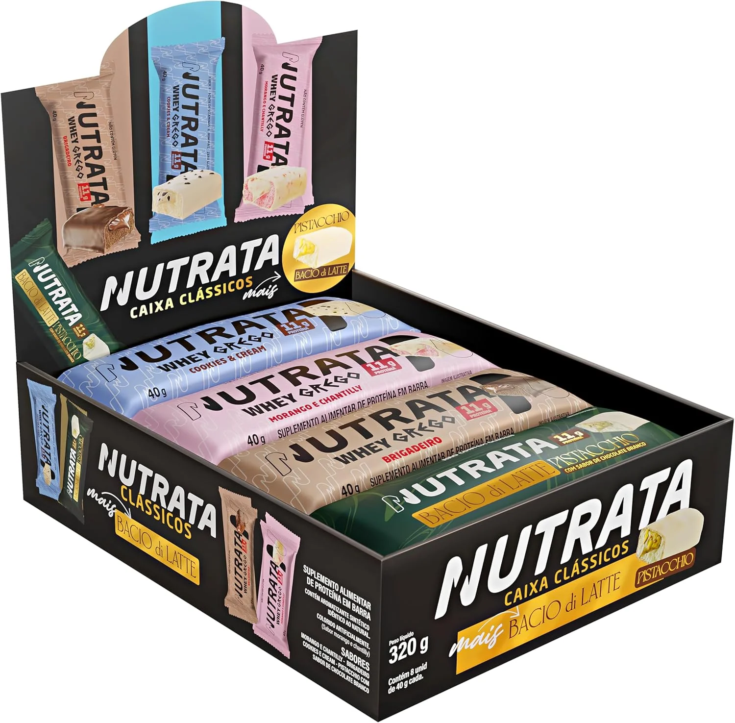 Display Misto Barra de Proteína Nutrata com 8 und