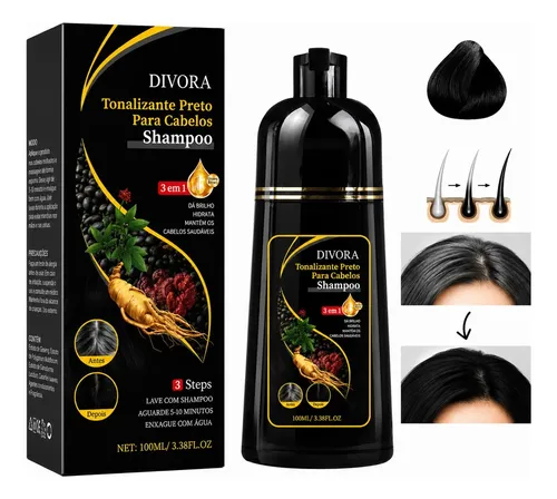 Shampoo De Limpeza E Reparação Pra Cabelo - Pinte Seu Cabelo Preto