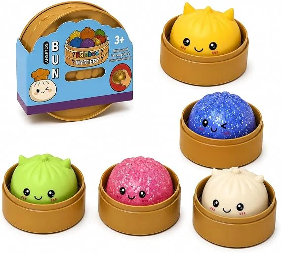 Squishy Dumpling Surpresa – Brinquedo Sensorial Antiestresse Macio e Divertido