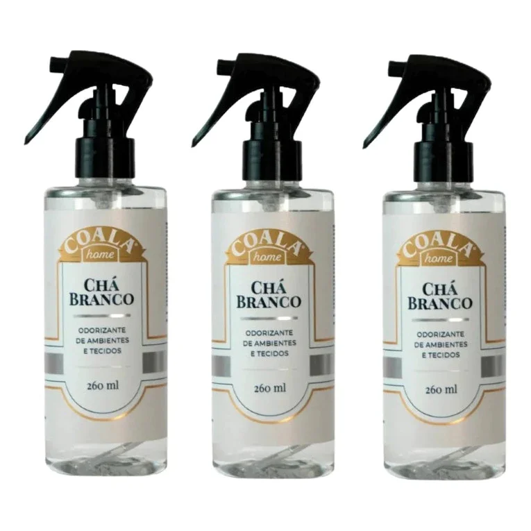 Kit 3 Unidades Coala Odorizante de Ambientes e Tecidos Chá Branco 200ml