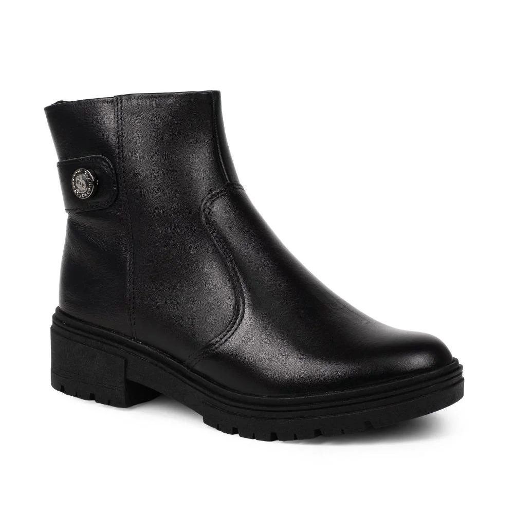 Bota Dakota de Cano Curto Em Couro Feminina D2411