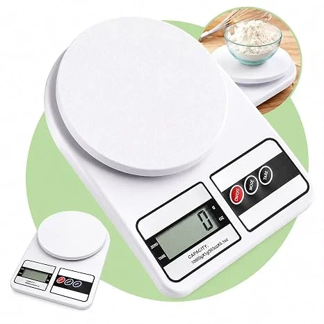 Balança de Cozinha Digital 10kg Precisão 1g Função Tara, Display LCD, Múltiplas Unidades, Plataforma Antiderrapante, Design Compacto para Alimentos, Dieta, Confeitaria e Receitas Premium