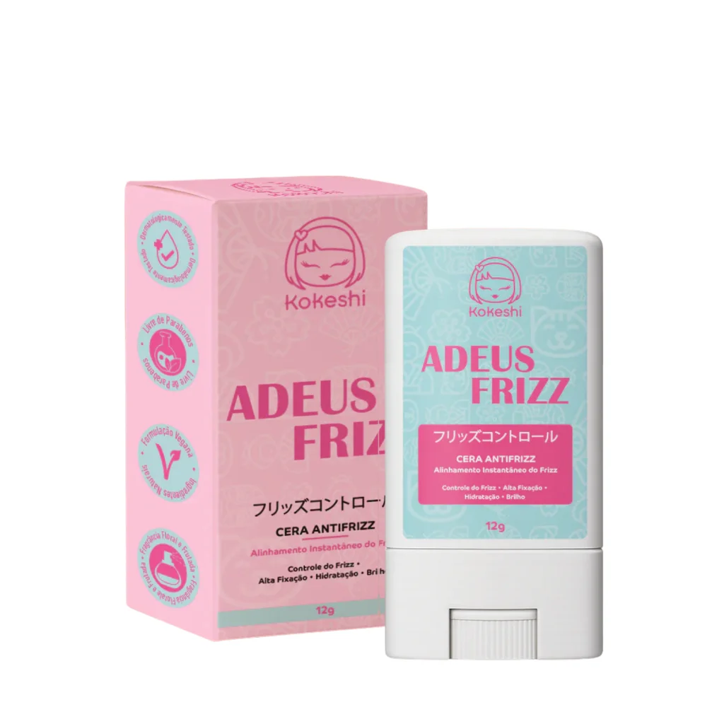 Cera Antifrizz Adeus Frizz Bastão Stick Kokeshi 12g