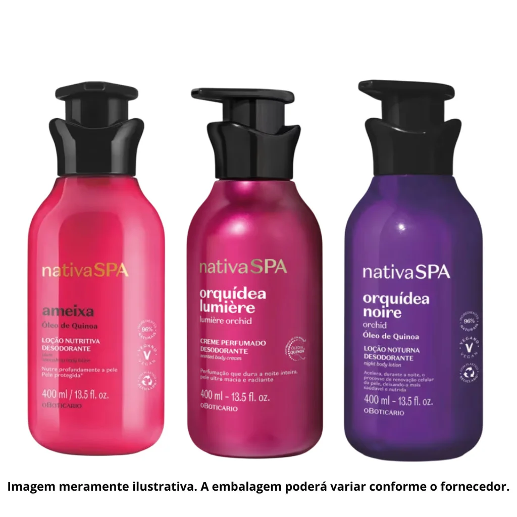 Nativa Spa Kit Corporal Hidratante – 3 Unidades de 400ml