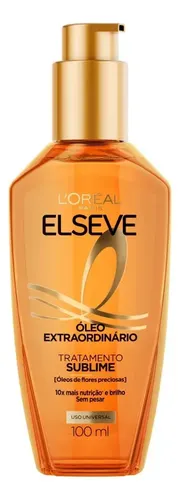 L'Oréal Paris Elseve Óleo Extraordinário 100ml - Leave In Anti Frizz Protetor Térmico Tratamento Reconstrutor Para Todos Os Tipos De Cabelo