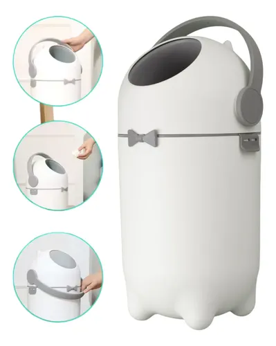 Lixeira Antiodor Fraldas Bebe Lixo Magico Anti Odor Branco