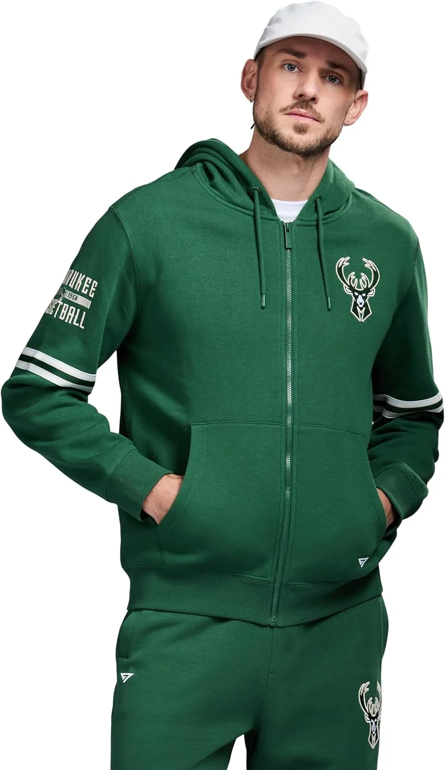 Suéter com capuz X Nba Officially Licensed Men's Full-zip Up Long Sleeve Hooded Fleece Sweatshirt GAME 7Masculino