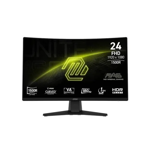 Monitor 23.6 Pol MSI MAG Curvo Full HD 180HZ 1MS Preto
