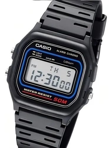 Relógio Casio Masculino Digital Preto de Resina W-59-1VQ