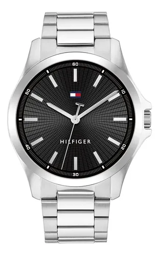Relógio Tommy Hilfiger Masculino Aço Prateado 1710671 Prateado Preto
