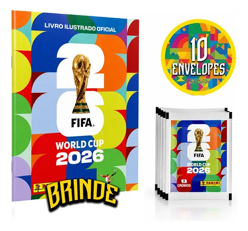Kit 70 Figurinhas Do Álbum Copa Do Mundo 2026 + Album Brinde