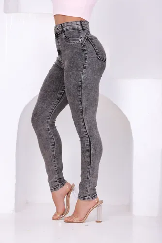 Calça Jeans Feminina Skinny Cintura Alta Levanta Bumbum Preto Jeans 38