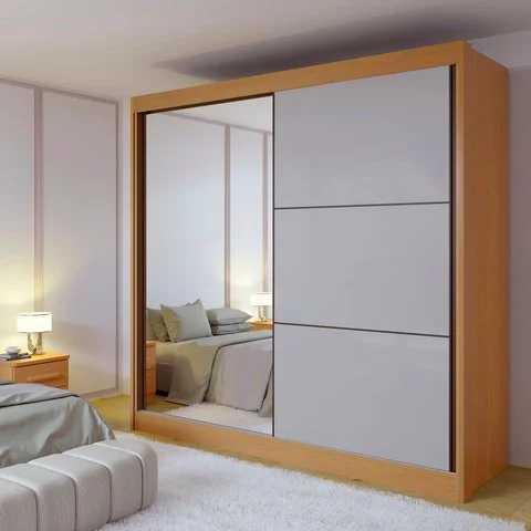 Guarda Roupa Casal 2 Portas 6 Gavetas 100% Mdf Coliseu Branco