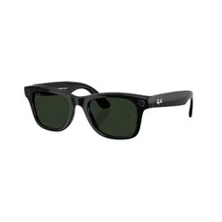 Óculos de Sol Ray-Ban Meta Wayfarer Gen 2 RW4012 Preto Brilhante / Transitions Verde Grafite Unissex - RAY BAN META