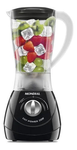 Liquidificador Mondial 1,5l Easy Power 550w L-550-b Cor Preto 127v
