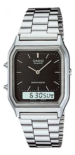 Relógio Casio Unissex Vintage Prata Aq-230a-1dmq Prata
