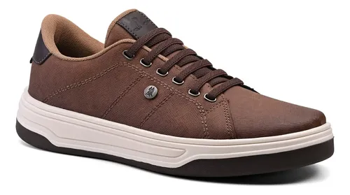 Tênis Casual Design Elegante Versátil Polo Wear Marrom Médio Marrom Médio 41 Br