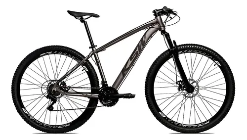 Bicicleta Alumínio Aro 29 Ksw 24v Freio Disco Xlt Cor Grafite Tamanho Do Quadro 17