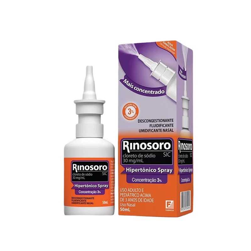 Rinosoro Sic 3% Spray Nasal 50ml - Validade Novembro/2026