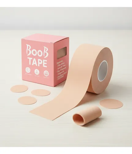 Sutiã Adesivo Levanta Peito Seio Fita Boob Up Invisível Pele Bege Liso Único
